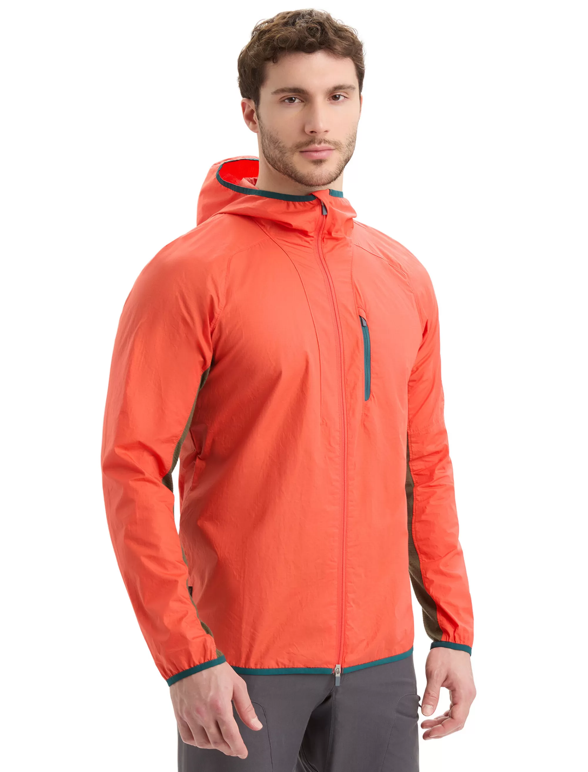 Flash Sale Icebreaker Shell+™ Merino Cotton Windbreaker Herren Vibrant Earth/Loden