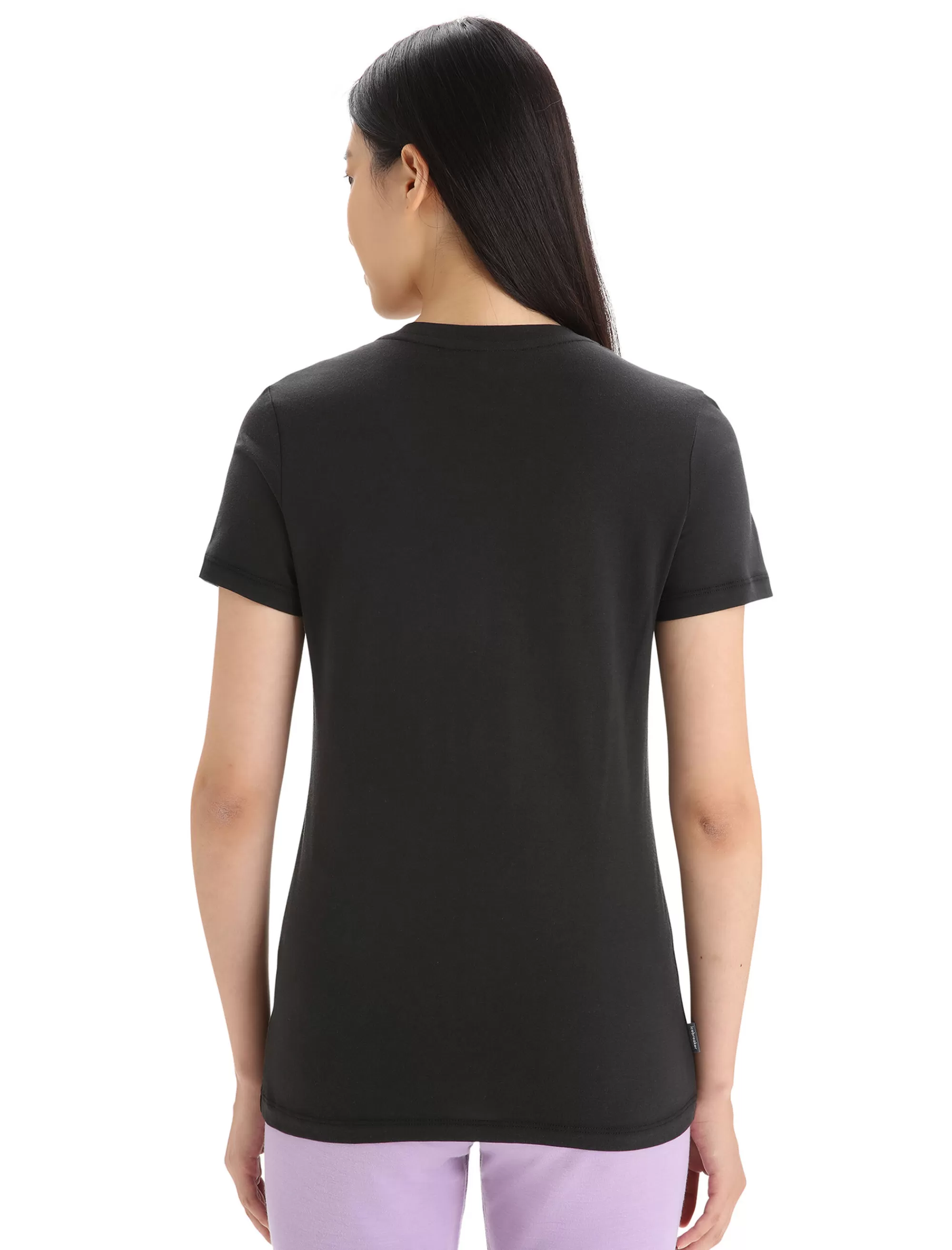 New Icebreaker Tencel Cotton T-Shirt Natural Damen Black