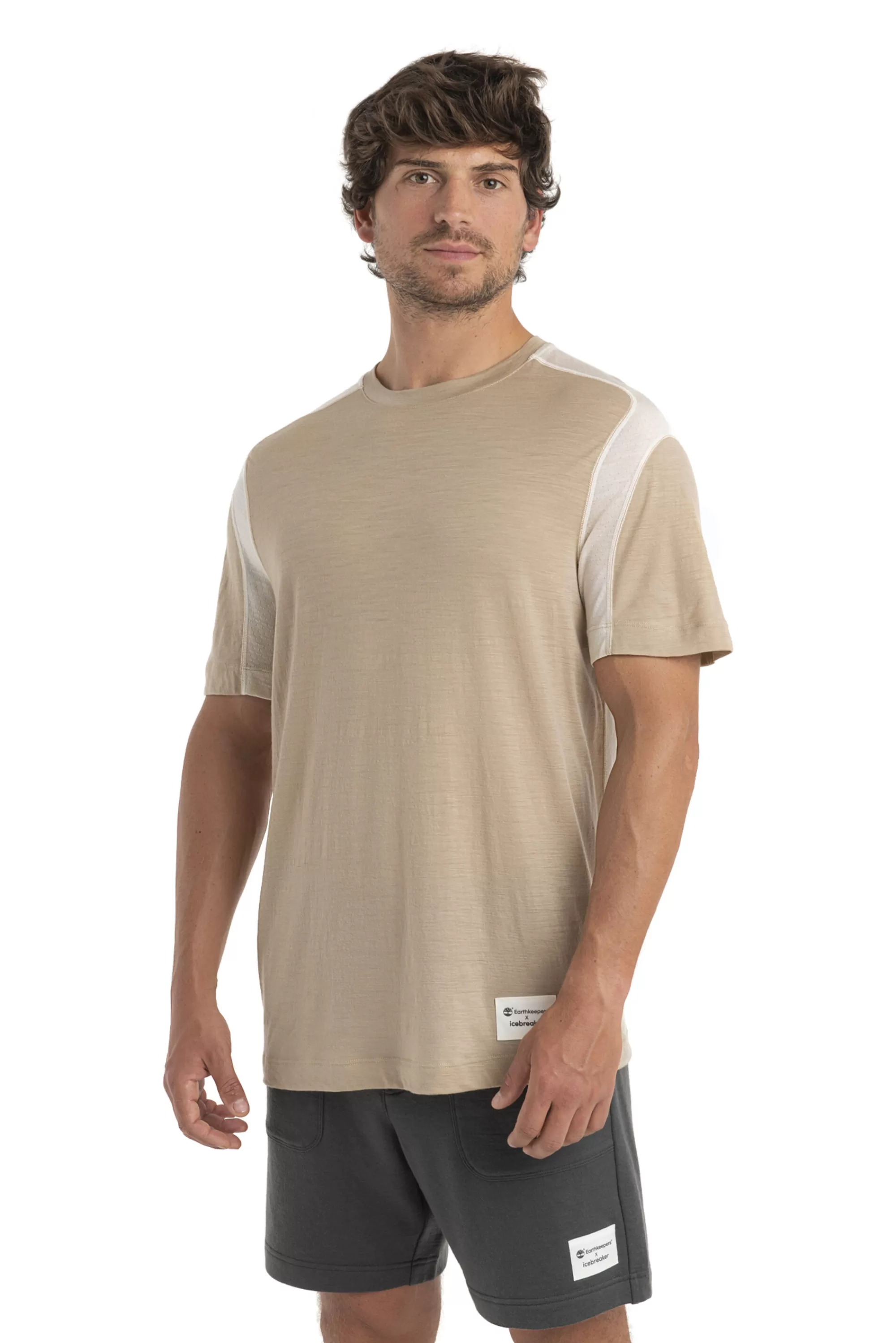 Store Icebreaker Timberland X Merino Zoneknit™ T-Shirt Herren Sand/Chalk