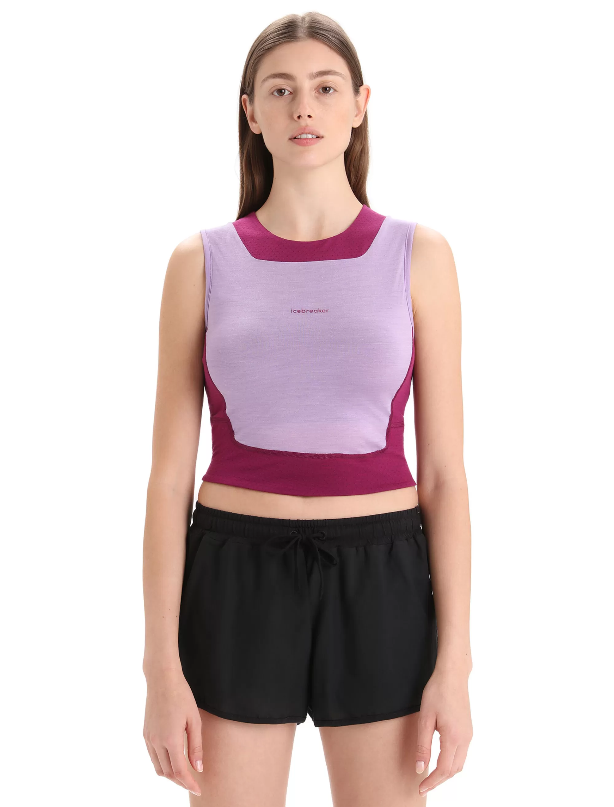 Discount Icebreaker Zoneknit™ Merino Bh-Tanktop Damen Purple Gaze/Go Berry