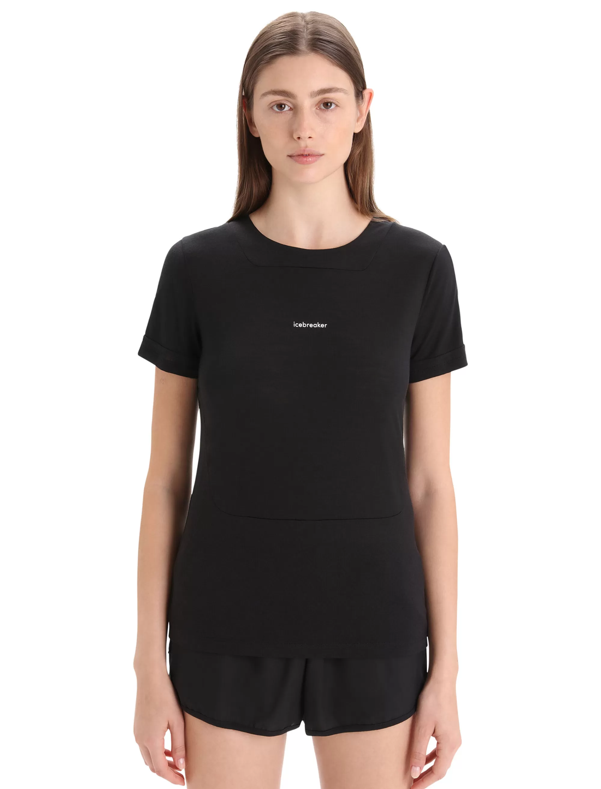 New Icebreaker Zoneknit™ Merino Kurzarmshirt Damen Black