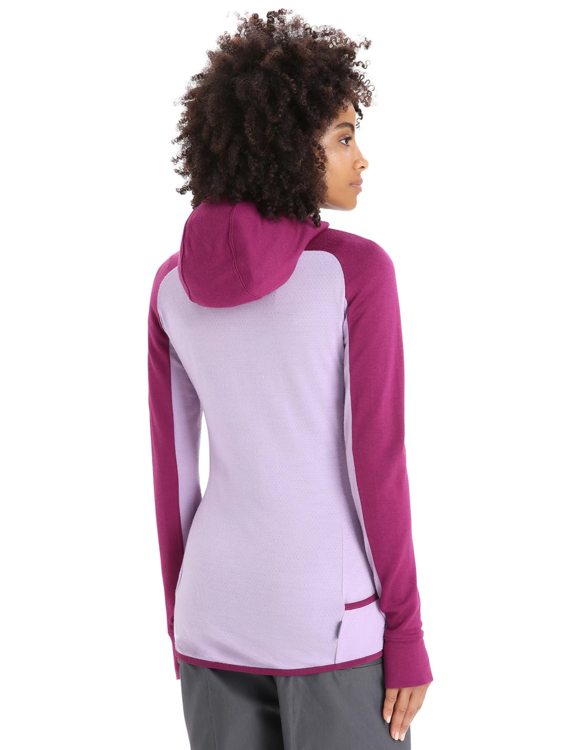 Sale Icebreaker Zoneknit™ Merino Zip-Hoodie Damen Go Berry/Purple Gaze